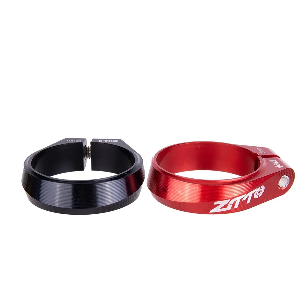 

ZTTO MTB Road Bike34.9mm Bicycle Seatpost Clamp, Black red