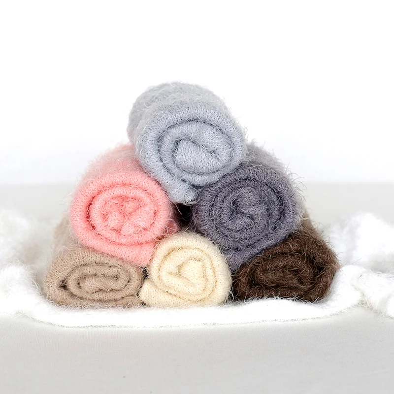 

Newborn stretch knit wrap Fuzzy Jersey wrap Layer photo props Baby soft swaddle blanket Sack Photography props