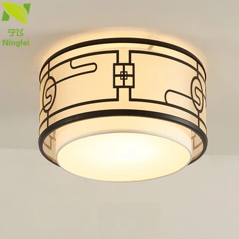 Vintage Style Stained Glass Shade Lamp Flush Mount Ceiling Light