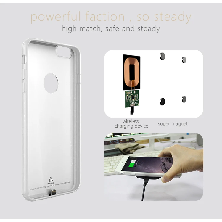 Tpu Material Wireless Charger Case For Iphone 6 For Iphone 7 Wireless Charging Receiver