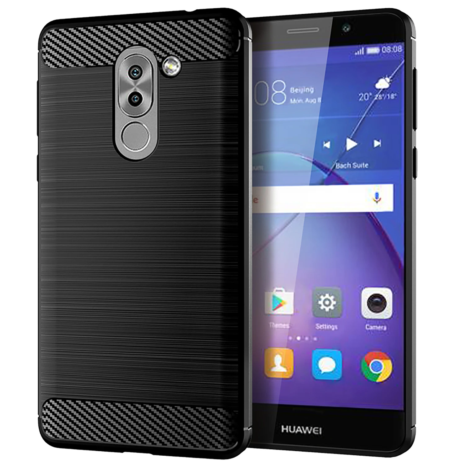

Carbon Fiber Shockproof Soft TPU Back Cover Phone Case For Huawei GR5 2017