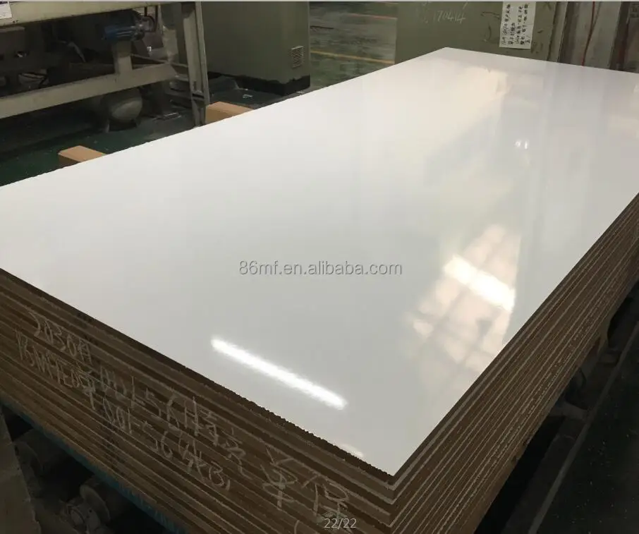 
18mm double side high gloss melamine mdf panel in different colors 