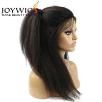 

Joywigs Italian Yaki African American Full Lace Human Hair Wigs Best Glueless Brazilian Virgin Kinky Straight Lace Front Wigs