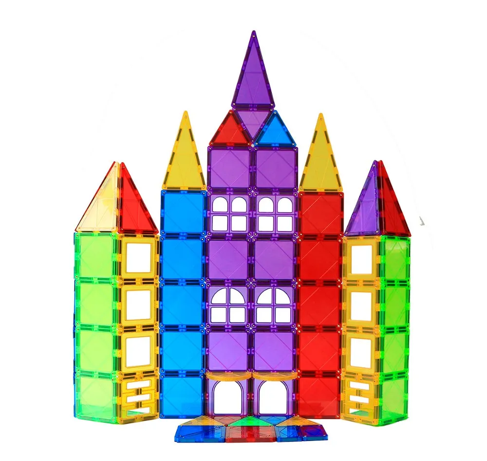 plastic magnetic building shapes