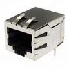 RJ45 Cat5E Side Entry PCB Jack, Metal Shield W/EMI TAB, 5U-inch Gold