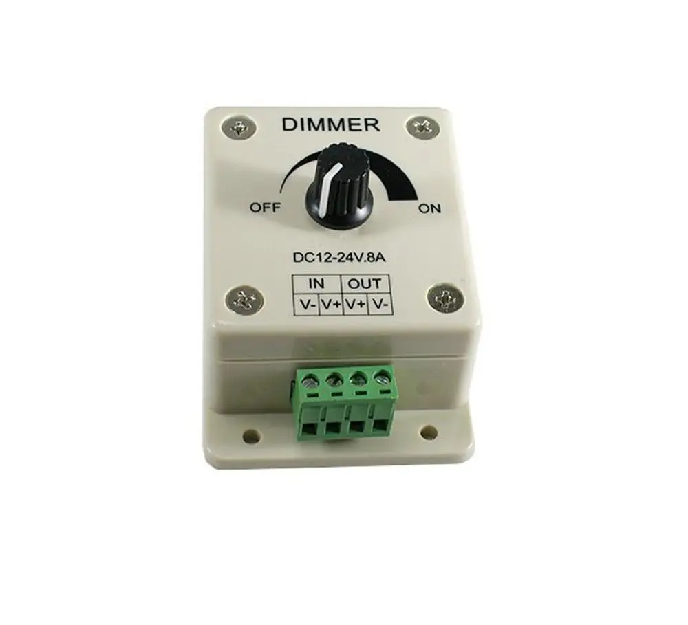 PWM Single Color Controller 12V 24V LED Dimmer Switch Knob ON/OFF Switch Controller for the Single Color LED Strip Lighting