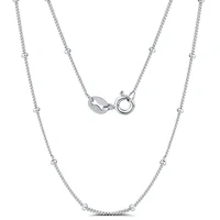 

RINNTIN SC22 Custom Jewelry 925 Bead Ball Chain ,Sterling Silver Bead Chain Necklace Chain