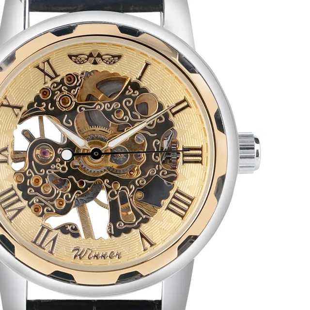 

Top Brand Winner Fashion Gold Roman Number Dial Luxury Men Mechanical Skeleton Male Wrist Watch