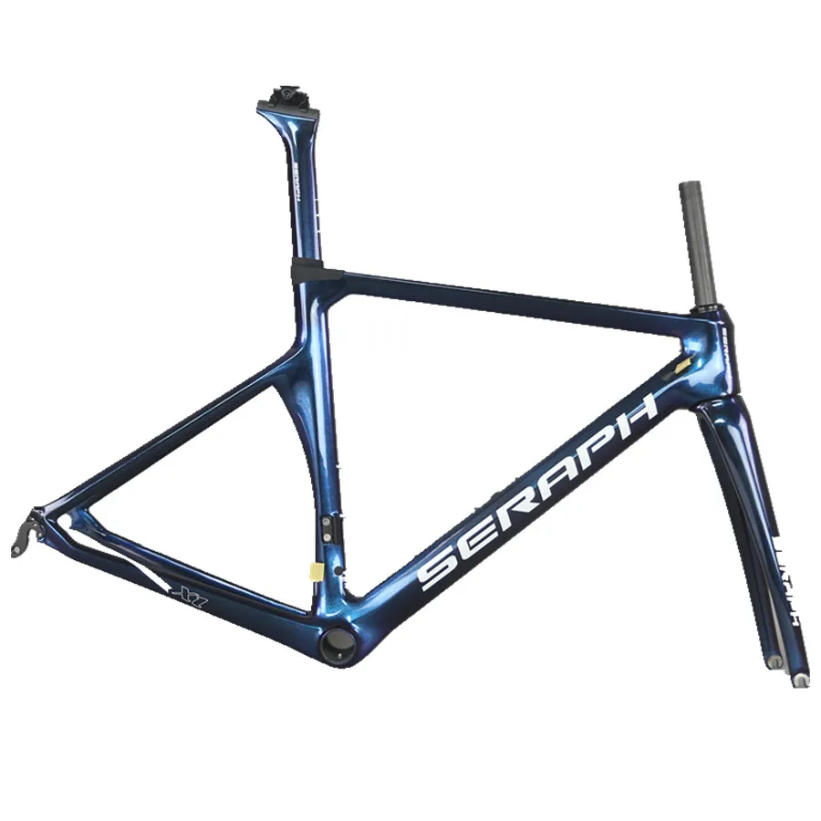 

SERAPH chameleon paint road bike carbon road frame tt-x1 accepts custom spray paint patterns