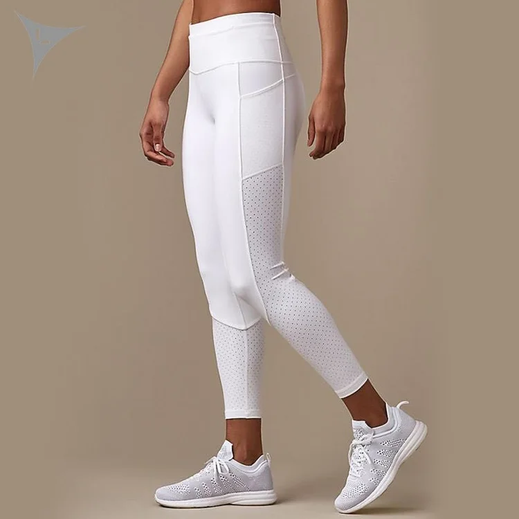 

Women Fitness Yoga Wear Custom High Waist with Pockets Wholesale Sexy leggings for women, White black wine blue
