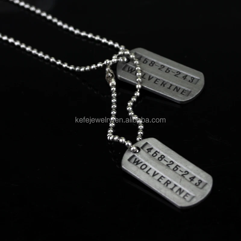 Military Necklace Tie Dye Weed Custom Zinc Alloy Pendant Necklace Dog Tags