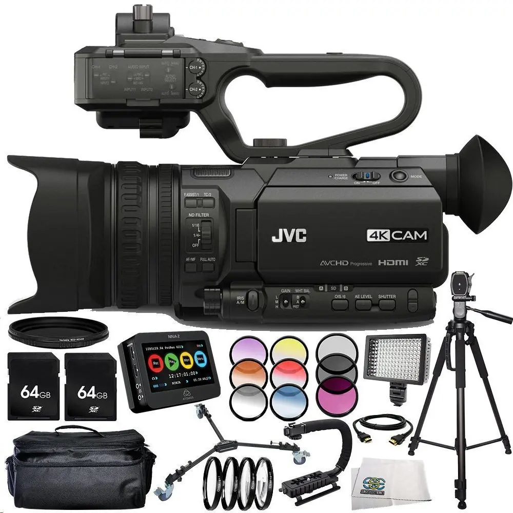 Get Quotations · JVC GY-HM170 4KCAM Compact Professional Camcorder 15PC  Accessory Bundle – Includes Manufacturer Accessories +