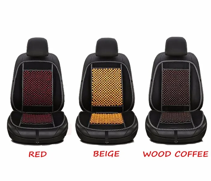 Car Cool Cushion Breathable Wooden Bead Car Seat Cushion With Strap (bt
