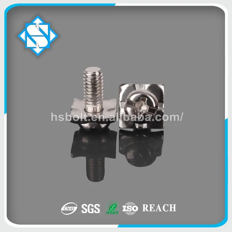   Cross recessed countersunk head machine screws with tile pad