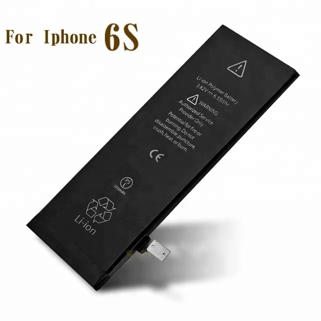 

Mobile Phone Battery For Iphone 6 S AAA Grade 3.8 V 1715 mAh 6S Factory 100% Test 0 cycle OEM Replacement Repair Free Shipping, Black