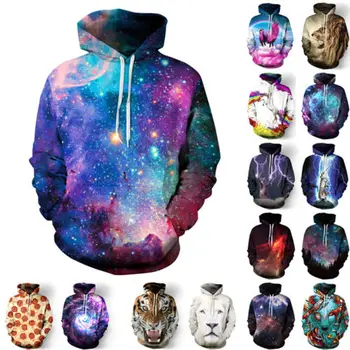 galaxy print crew neck