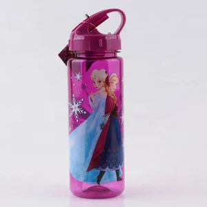 Image of New 100% Food Grade BPA Free Plastic Kids Water Bottle with Straw