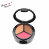 private label hot selling 3 colors or even more colors roundness black cover and glitter eyeshadow palette