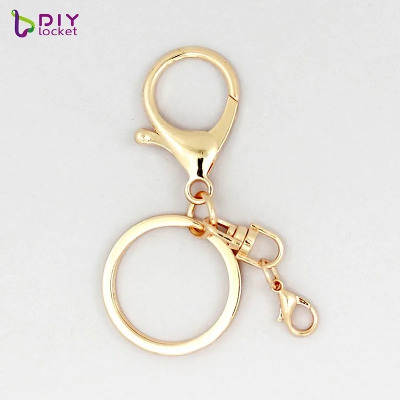 Wholesale 30mm Alloy Blank Metal Key Chains Key Rings Diy Jewelry