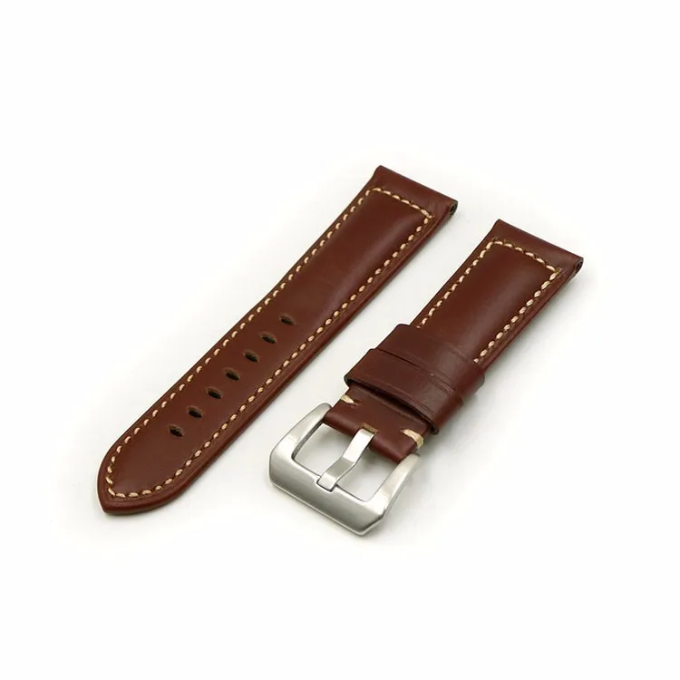 Leather watch strap genuine big buckle 22mm watch band