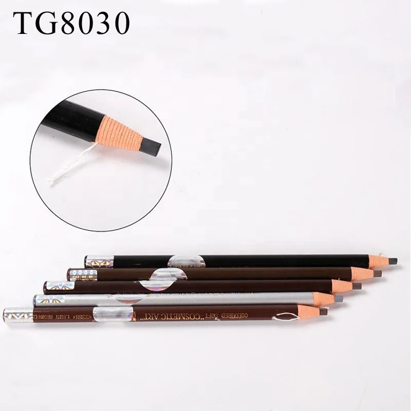 

2020 Waterproof Eyebrow Pencils Peel Off Wooden 5 Colors Long Lasting Eyebrow Pencil For Semi Permanent Makeup, Black,brown coffee,dark coffee,grey,light coffee