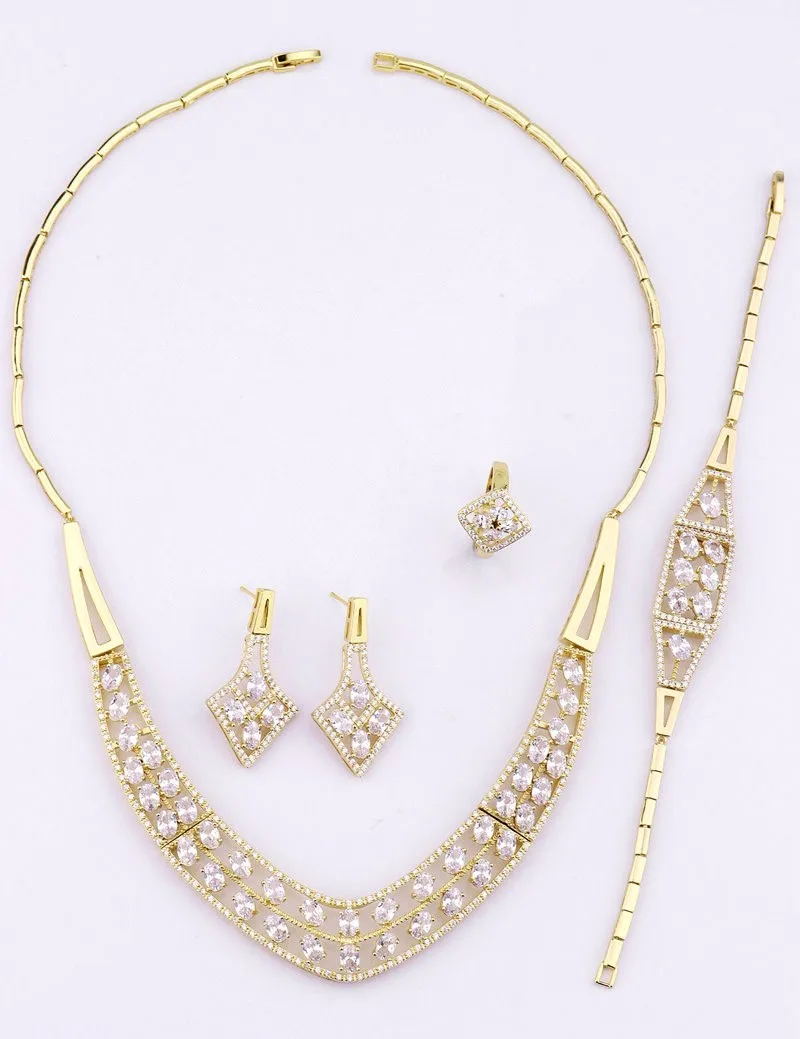 Italian Costume Costume Gold Jewelry Sets 18k African Gold Plating