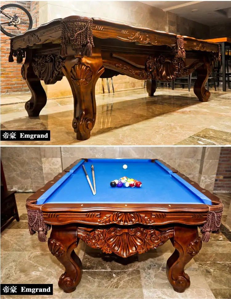 Hot-selling Antique Color Household Carving 7ft 8ft 9ft Pool Table For ...