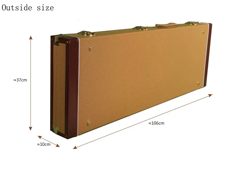 Offre Spéciale Tissu pour guitare électrique/Guitares Électriques avec jaune tweed étui rigide
