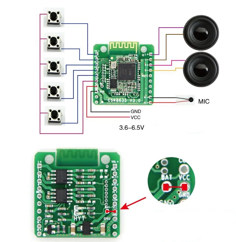 Bluetooth 4 csr8635 схема подключения