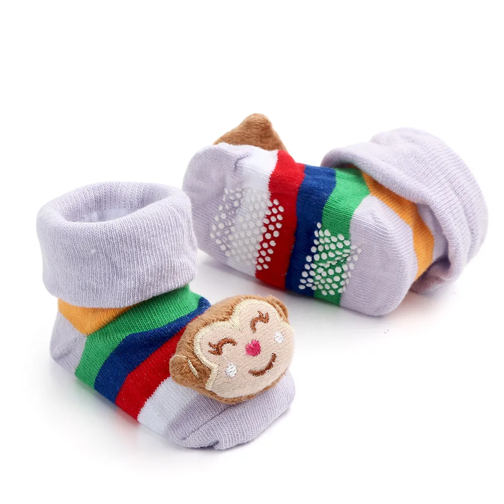 
Hot selling 3D animal slipper baby girl cube baby socks 