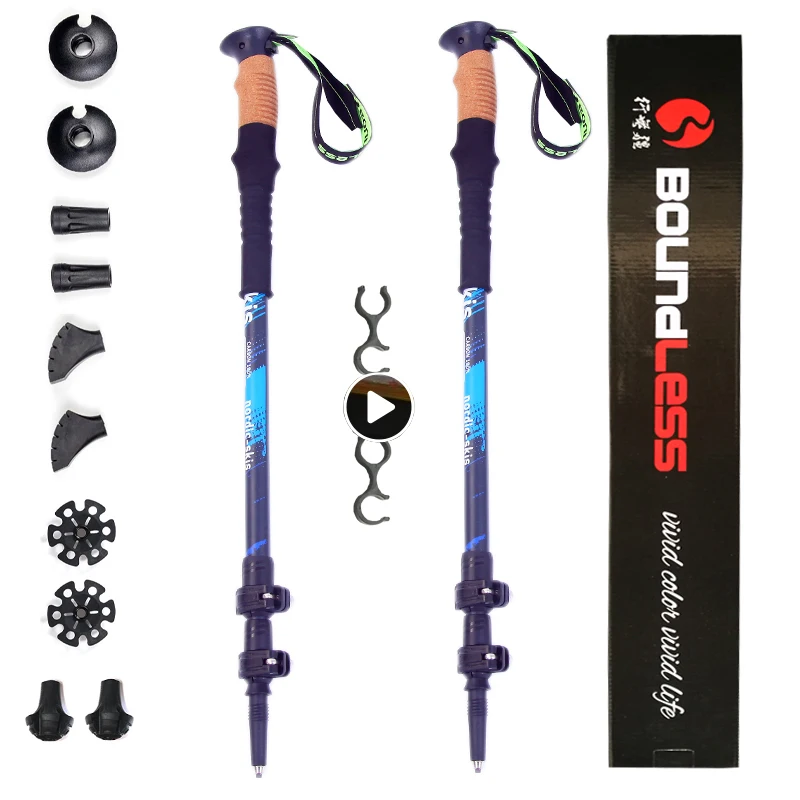 

OEM Carbon fiber hiking pole stick walking stick trekking pole, Customized
