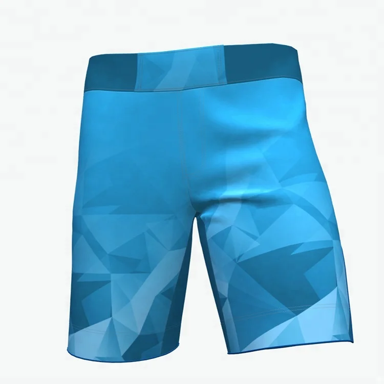 

Volume Supply customize printing Sublimation blue boxing MMA shorts, Customized color