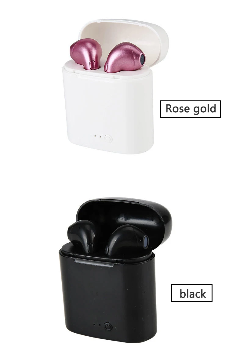 Top Quality Twins Double Wireless Headset Pair Bluetooth Earphone I7 TWS & I7S Tws with charging dock earbuds - ANKUX.COM