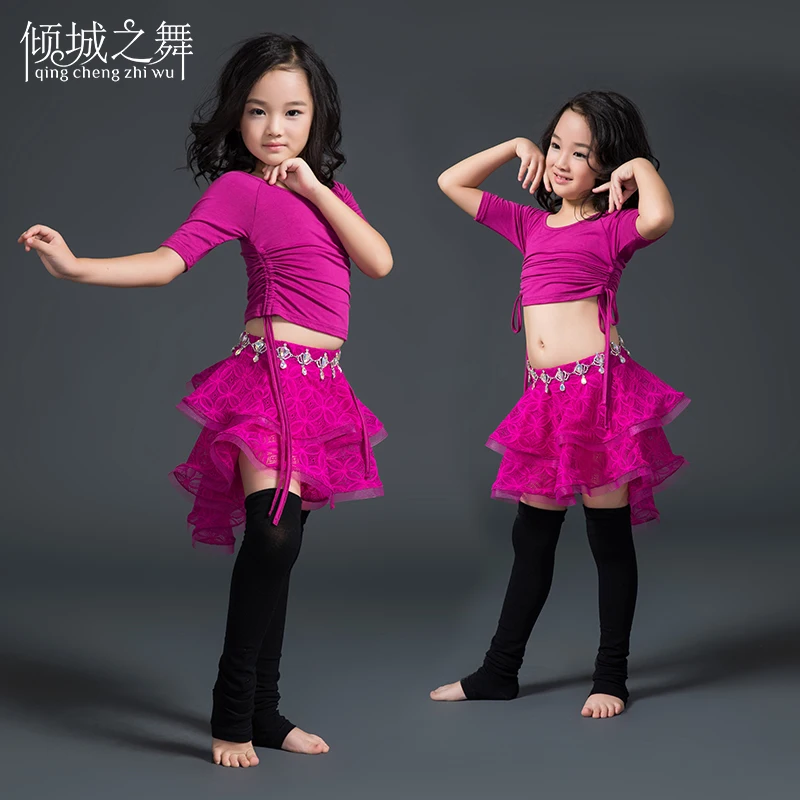 

RT011 belly dancing clothing Modal and Lace for kid