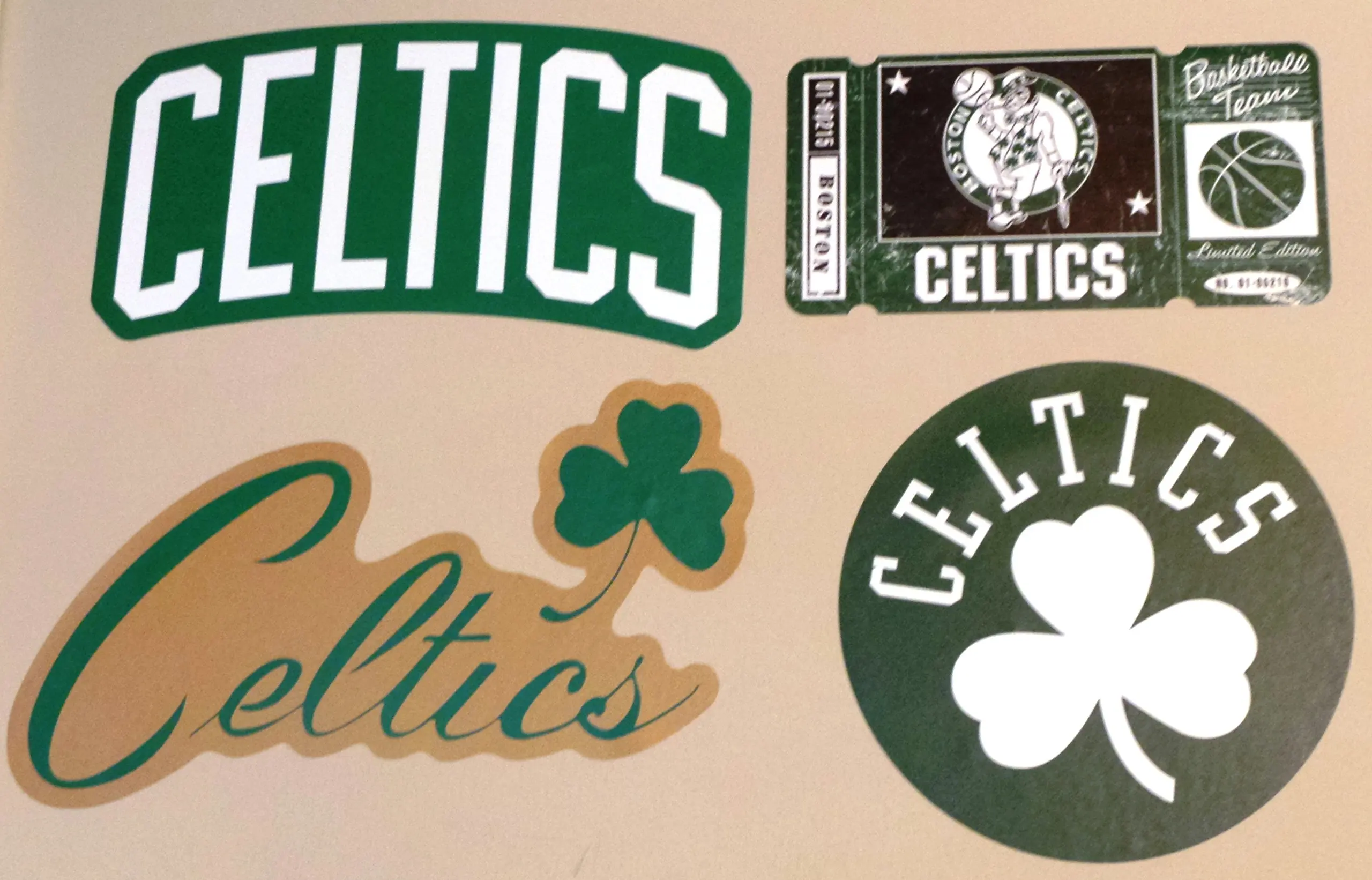 BasketballNBA 13" x 7" NBA Official Boston Celtics with Clover FATHEAD