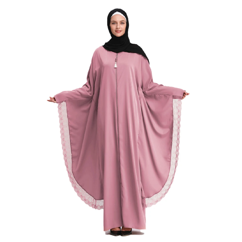 

2019 pink hot dubai kain hijab jersey embroidery model arab marocaine muslim abaya fashion turkish jilbab, Various