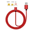 Mobile phone security magnetic data charging cable nylon braided aluminum usb data transmission cable