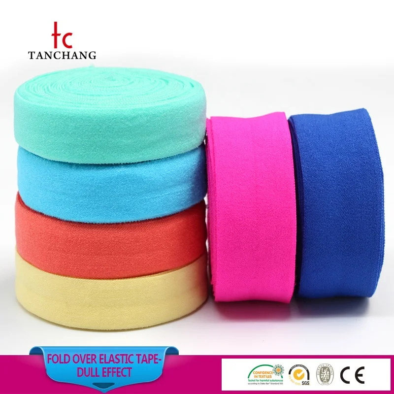 

factory wholesale 25MM fold over elastic bra straps bias tape binding folders binding tape TC94