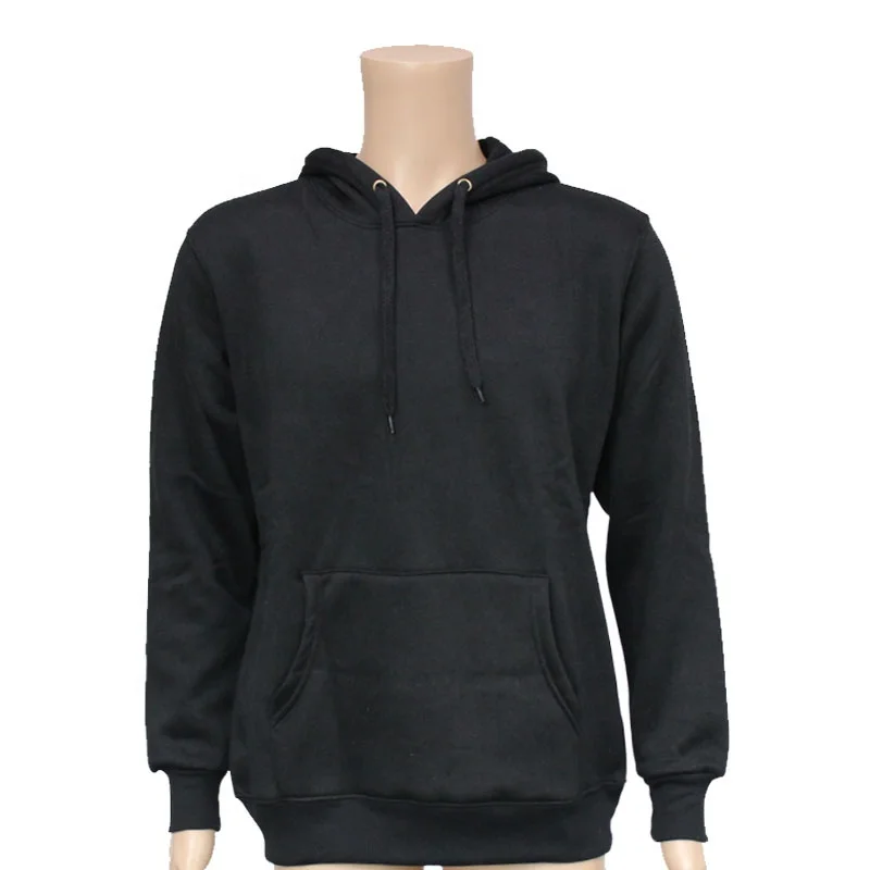 

cheap wholesale blank kangaro pocket hoodie with your own logo for promotion, Black