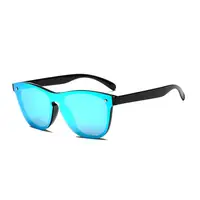 

2020 JH In-Stock Fashion Women Wholesale Blue Mirror Rimless Designer Shades Trendy Men Sun Glasses Sunglasses 2019