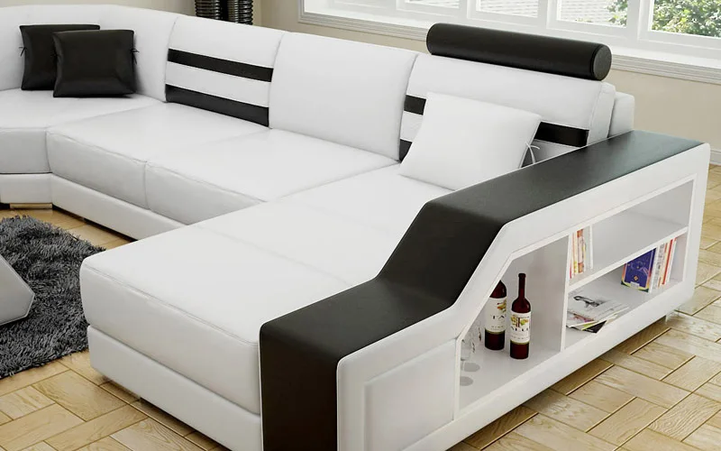 Modern Sectional Leather Sofa Set 7 Seater Sofa Set Living Room