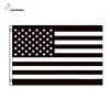 Custom 100D woven vivid color USA police flag with stripe print