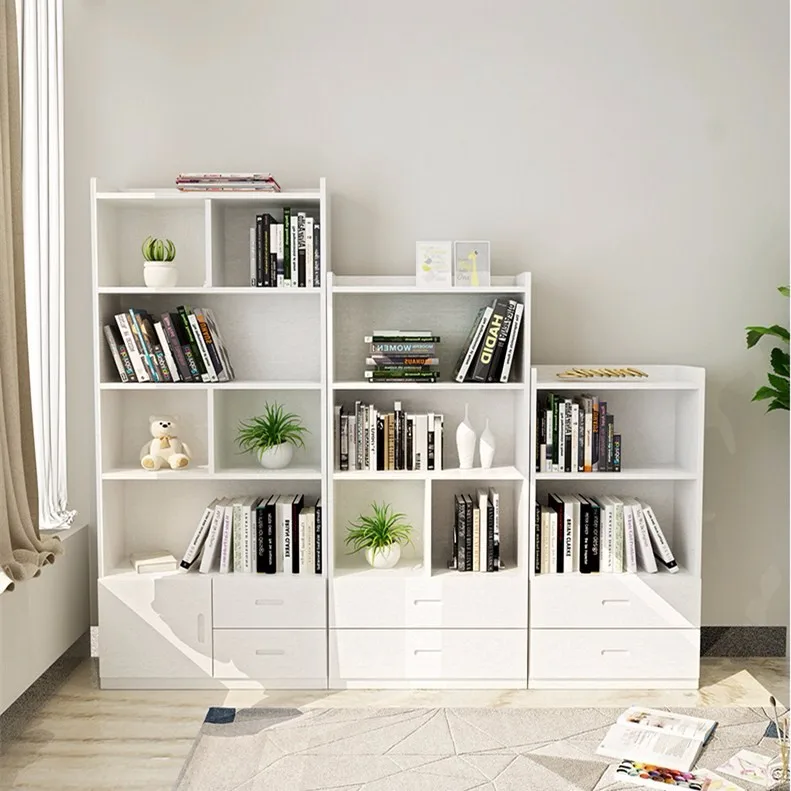 Modern White Bookshelf With Drawer Floor Sitting Book Case For Children Buy Cube Bookcase Furniture Pine Bookcase Bookcase With Doors Product On