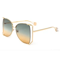

2018 wholesale sunglasses china women pearl sun glasses