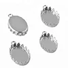 13*18/18*25mm Cabochon Base Stainless Steel Pendant Setting Beer Bottle Cap Bezel Blank Settings For Jewelry Making