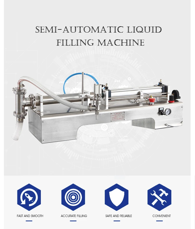 Semi-Automatic Piston Filling Machine for Free Flowing Liquids