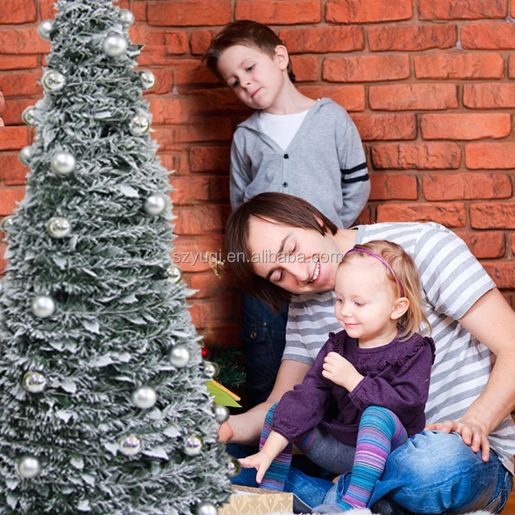 New product ideas 2019 cheap 6ft christmas tree with snow and lights for indoor and outdoor holiday decoration