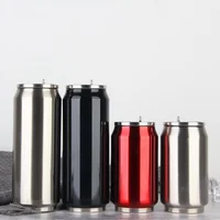 

Hotsale Stainless Steel Tumbler Can Mugs Cola Shape Double Wall Insulation Vacuum Water Bottles