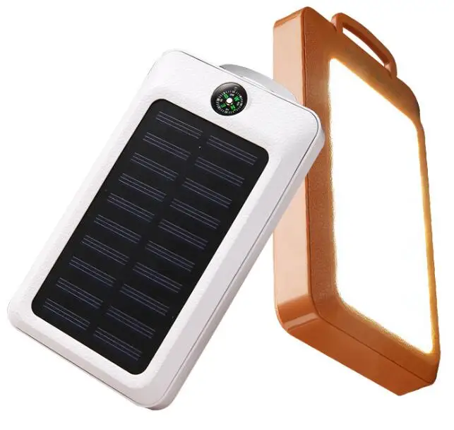 

Business gift 20000mah Dual USB Portable Power Bank 5pcs x18650 External Battery Charger Solar Energy Charging