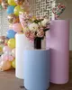 Custom size colorful round plastic cake plinth wedding columns acrylic decoration flower stand